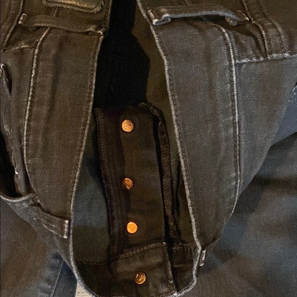 7 For All Mankind Black Straight Leg Denim - Picture 4 of 6